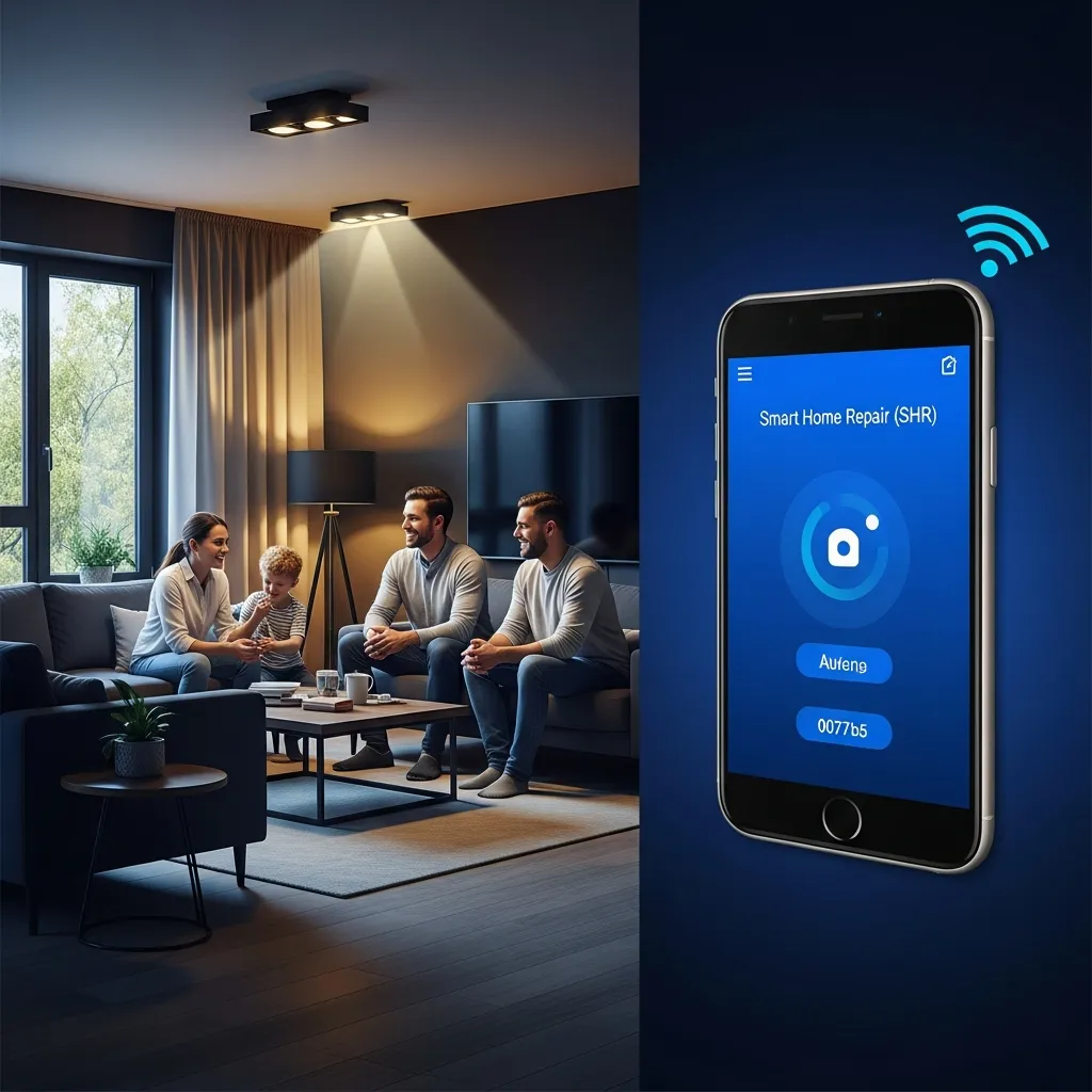 Smart Home Repair installation featuring family enjoying their smart home in Athens, GA