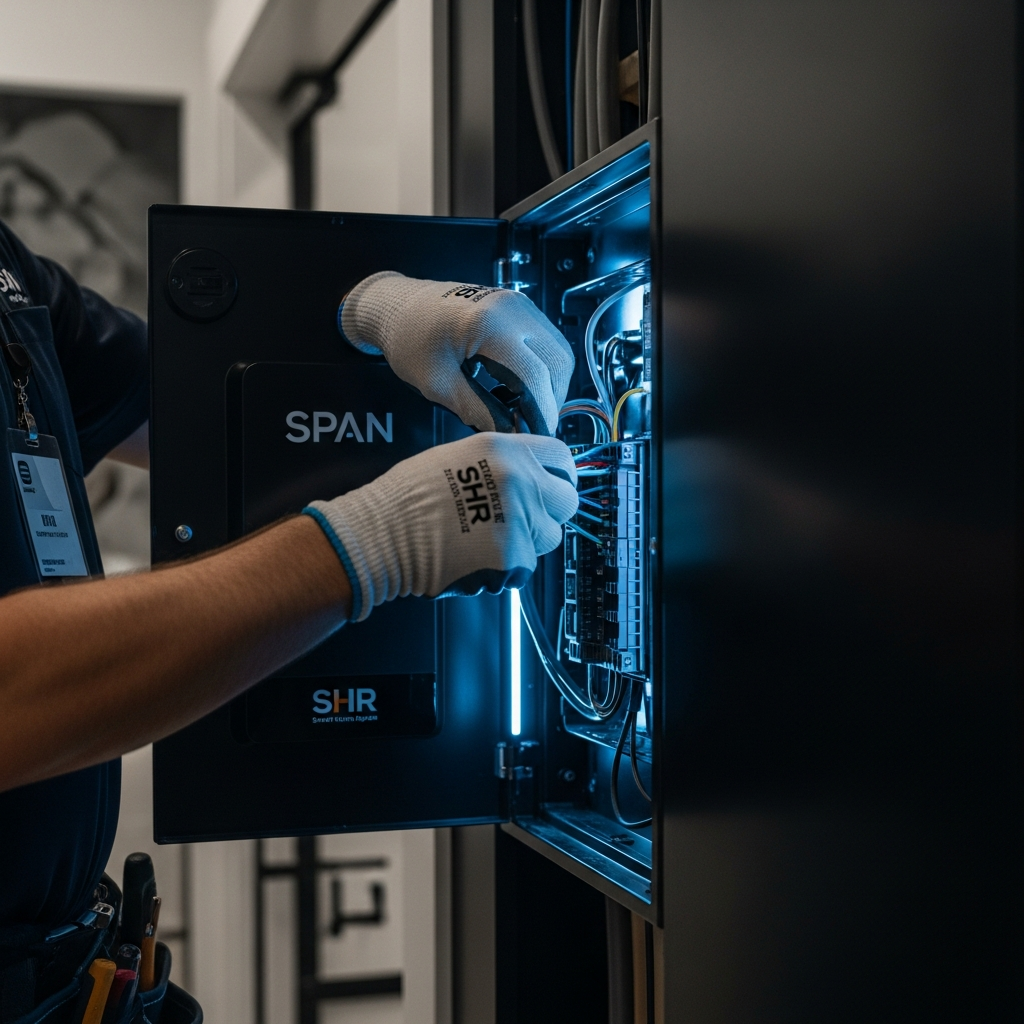 Professional installation of a SPAN smart electrical panel by Smart Home Repair in Athens, GA