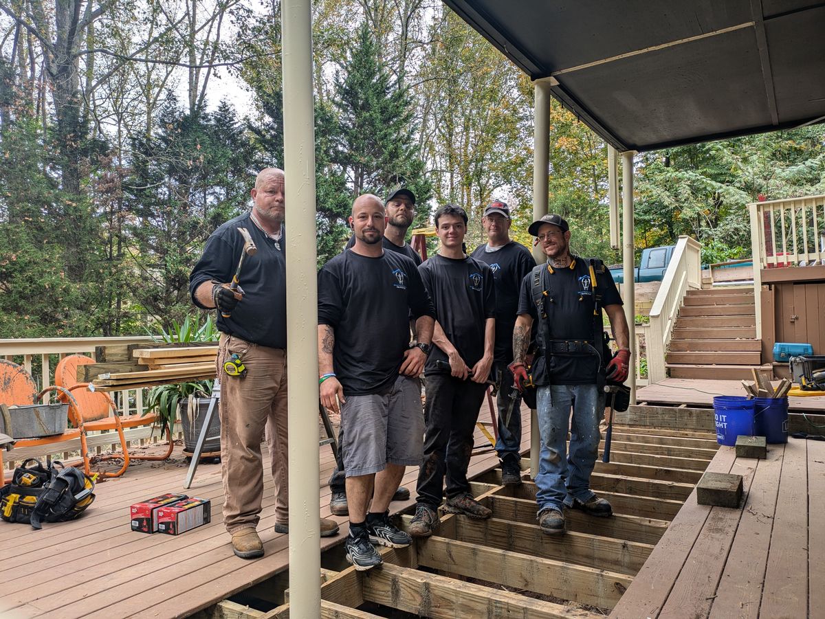 Our Crew Building a Deck in Athens, GA